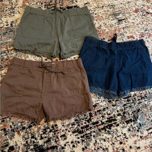 Real Essentials Shorts Lot in Green, Brown and Blue